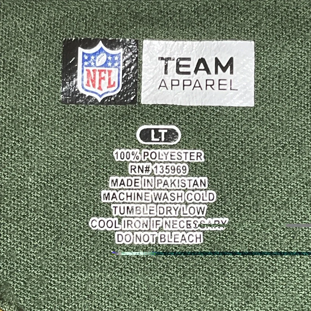 NFL Team Apparel Men's Green Bay Packers Quarter-zip Pullover Size LT Large Tall